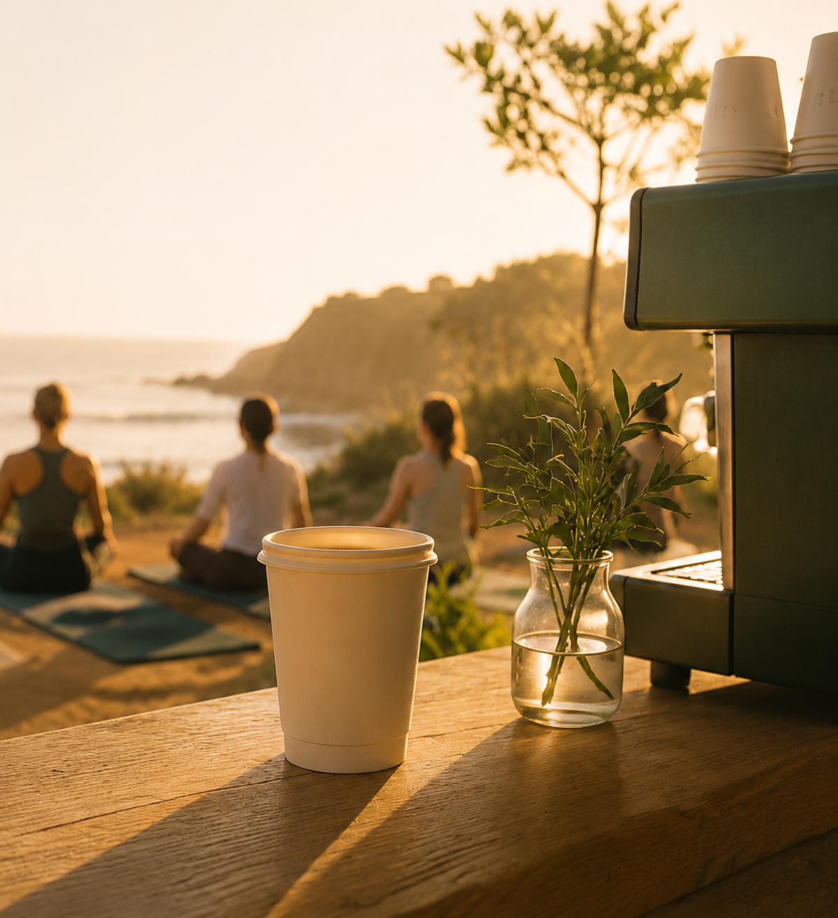 The GTHR coffee cart set up for a gathering