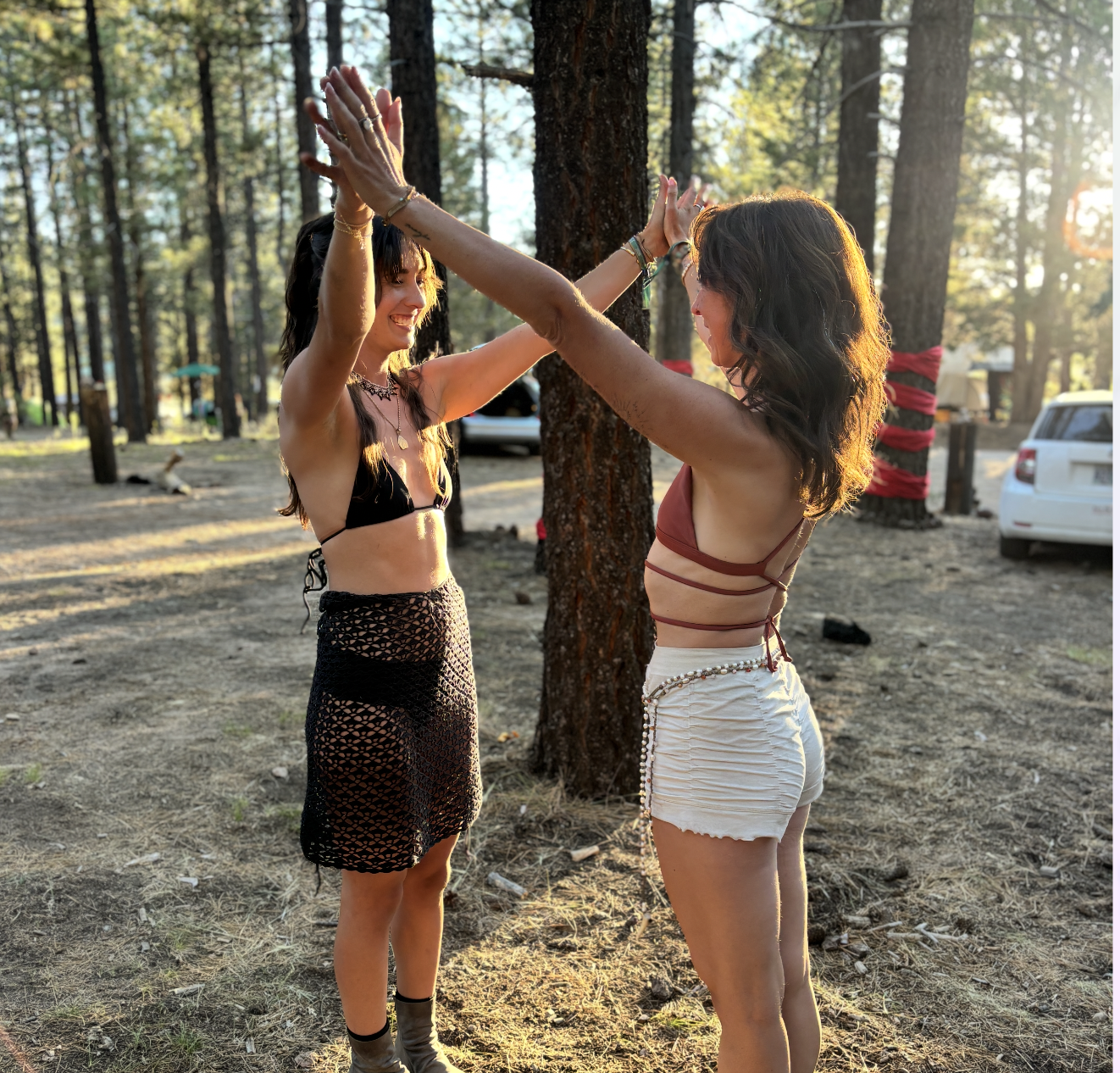 Makayla and Briana sharing a candid moment